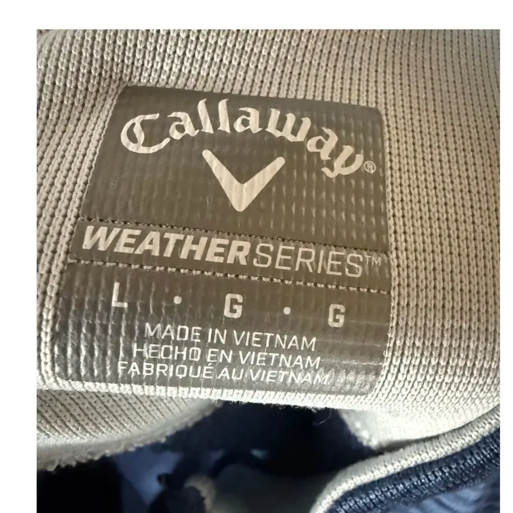 Callaway Morton Golf Pullover Mens Large Blue 1/4 Zip Weather Series Athletic